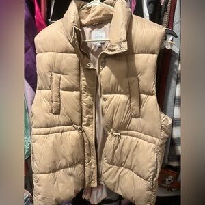 Tan puffy vest